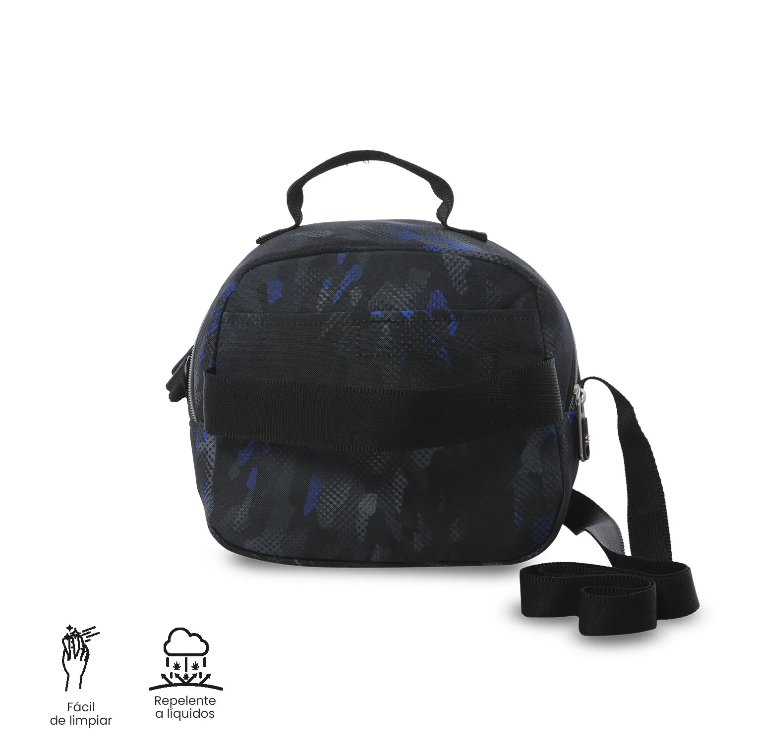 Lonchera Totto Borrador Camuflaje Negro-Gris-Azul