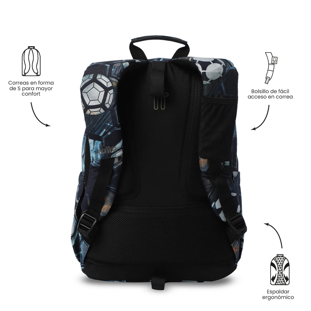 Bolso Totto Acuareles Kids Morral Negro
