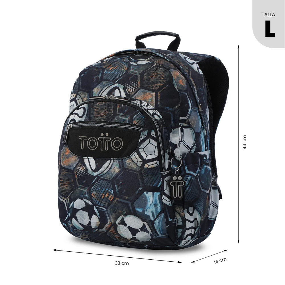 Bolso Totto Acuareles Kids Morral Negro