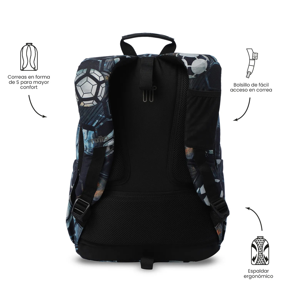 Bolso Totto Acuareles Kids Morral Negro
