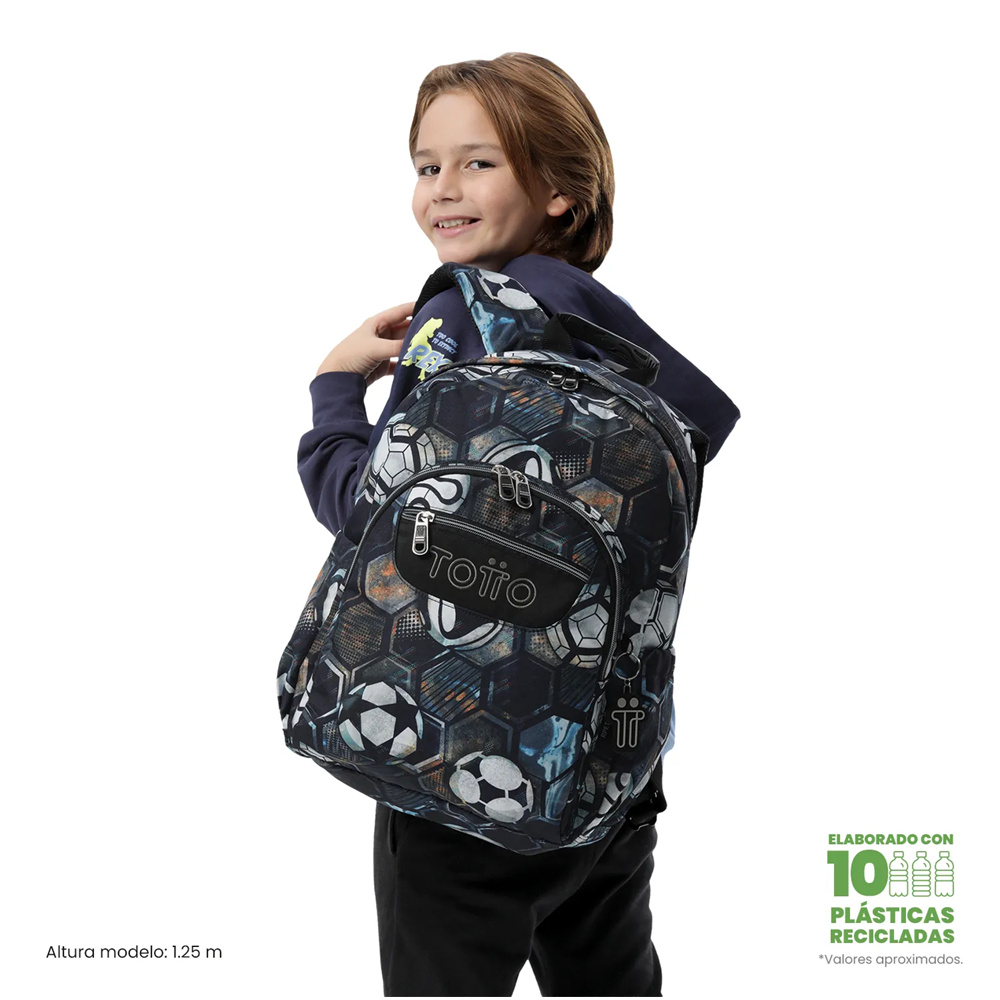 Bolso Totto Acuareles Kids Morral Negro
