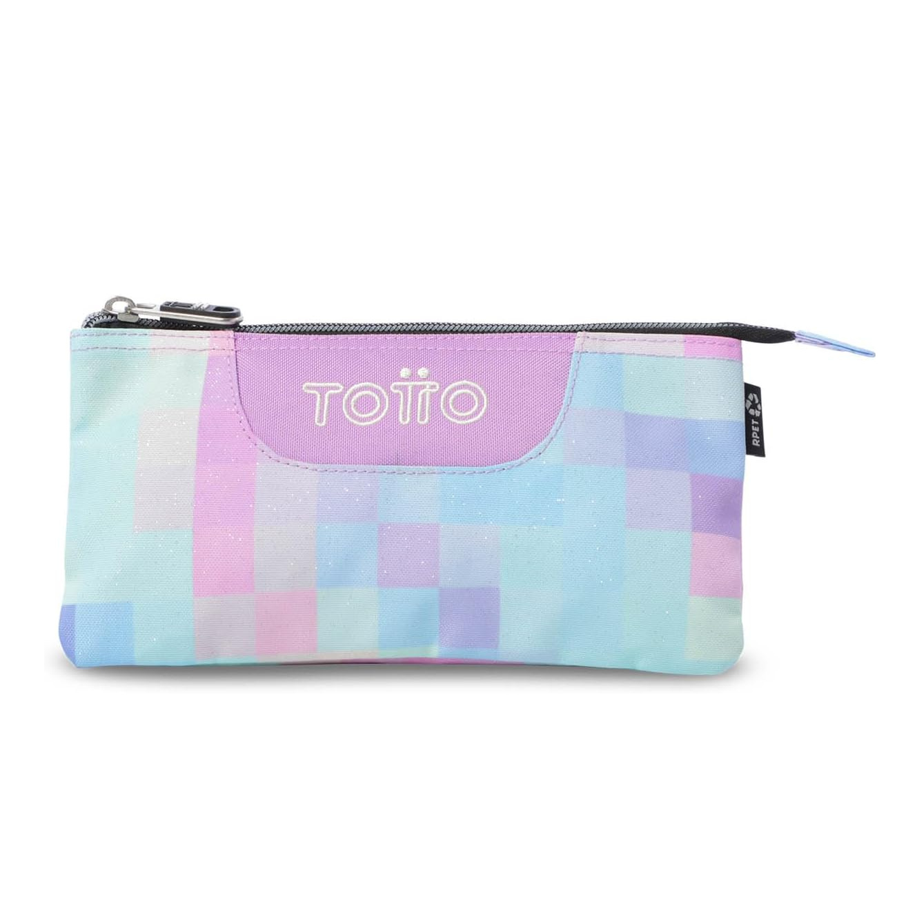 Cartuchera Multiusos Totto Glitter Violeta-Azul