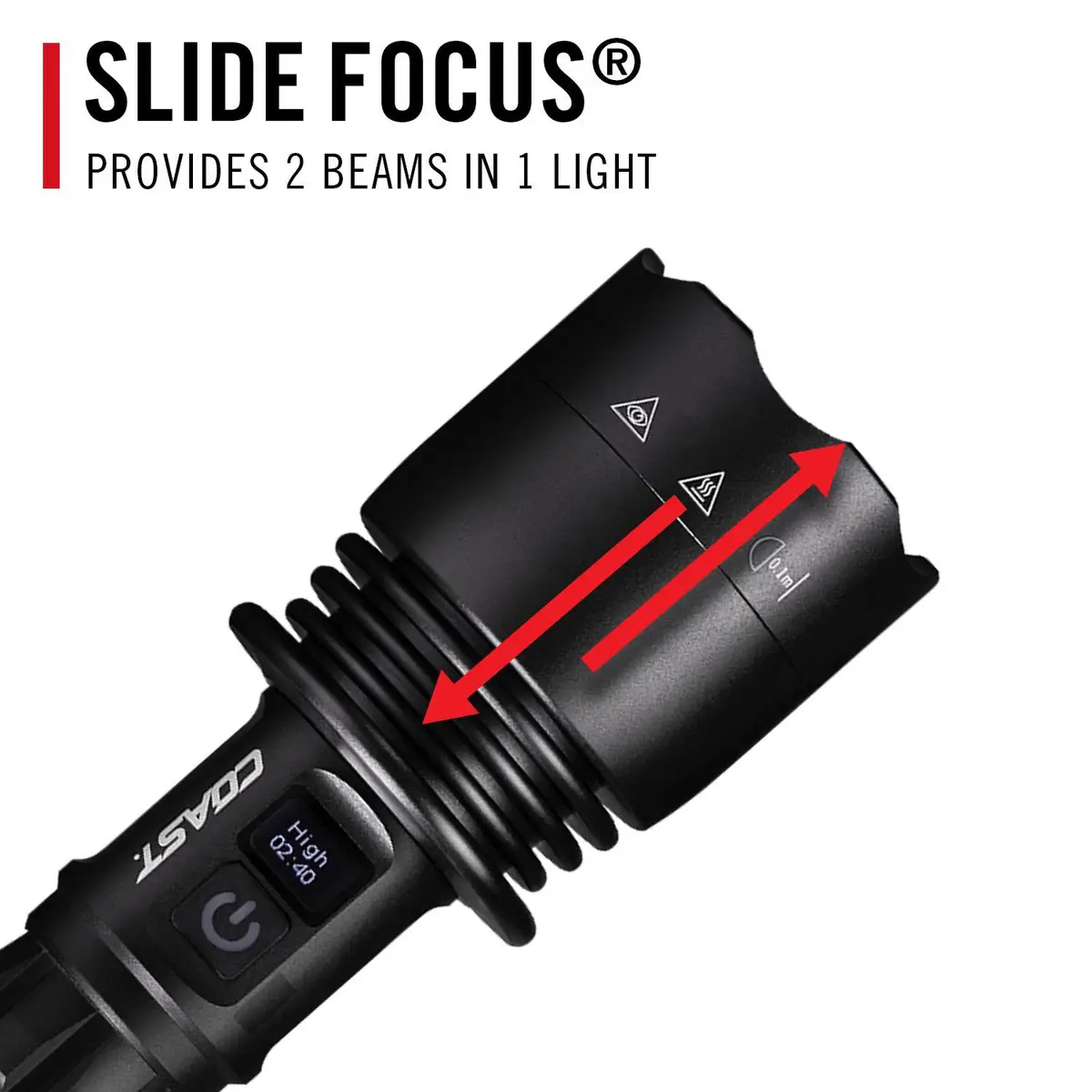 Linterna Coast XP40R 8000 Lumens Con Foco Graduable