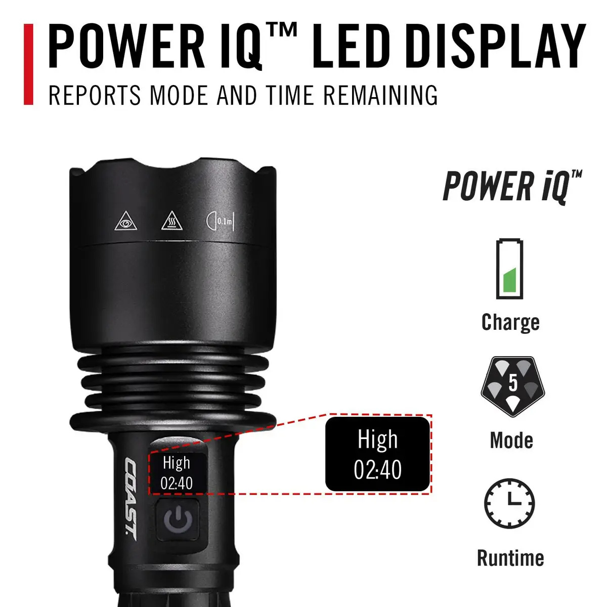 Linterna Coast XP40R 8000 Lumens Con Foco Graduable