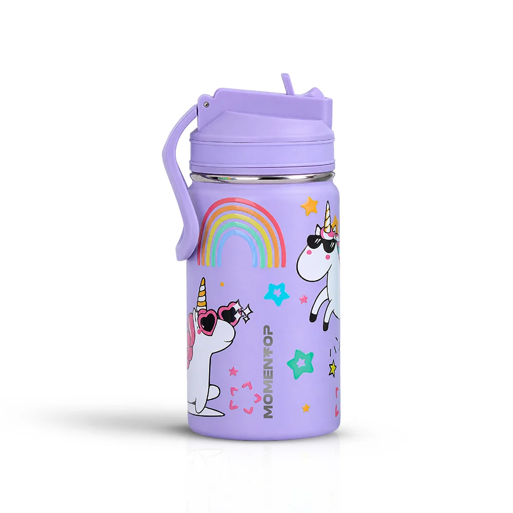 Envase Termico Momentop Kids Unicornio Purpura 12oz / 355ml