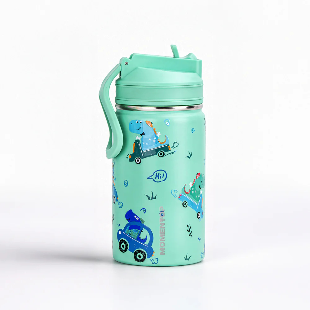 Envase Termico Momentop Kids Dyno Verde 12oz / 355ml