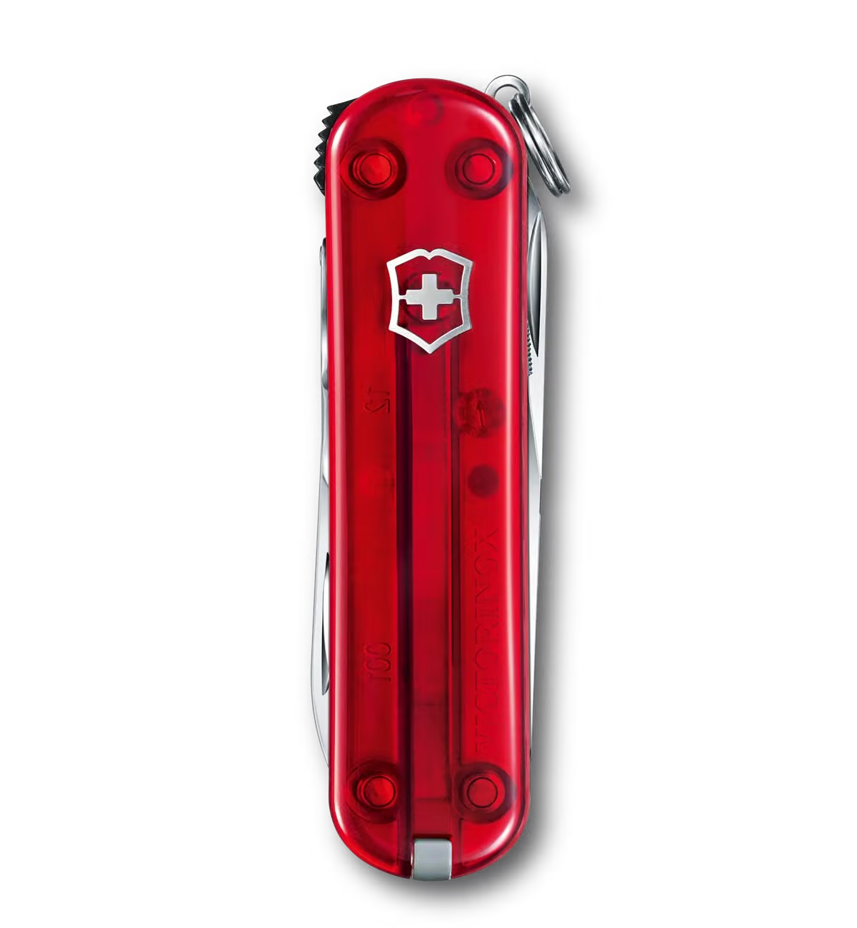Navaja Victorinox Nail Clip 580 Rojo Transparente