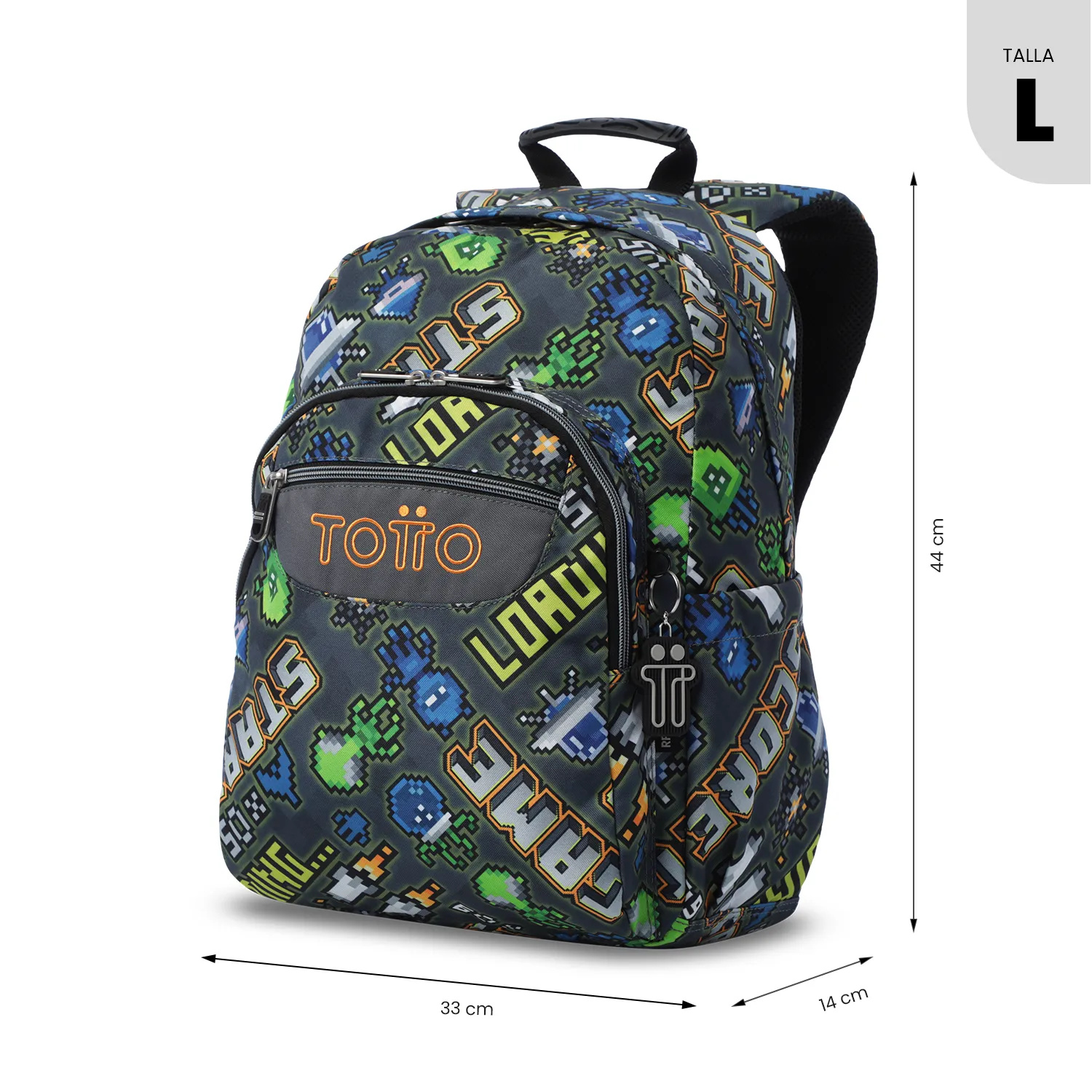 Bolso Juvenil Porta PC 14" Acuareles Gris