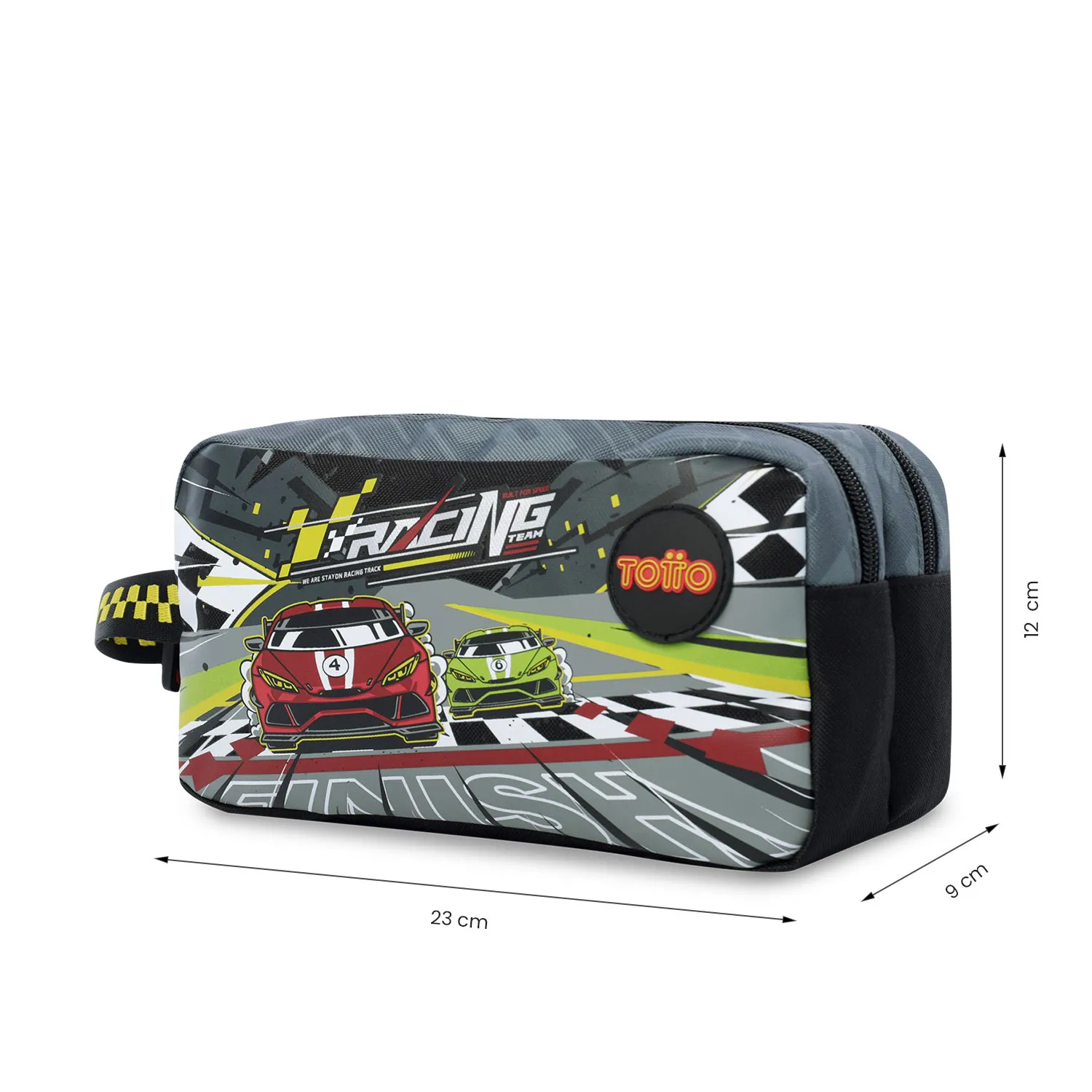 Cartuchera Escolar Grande 2 Cuerpos Grand Prix Gris