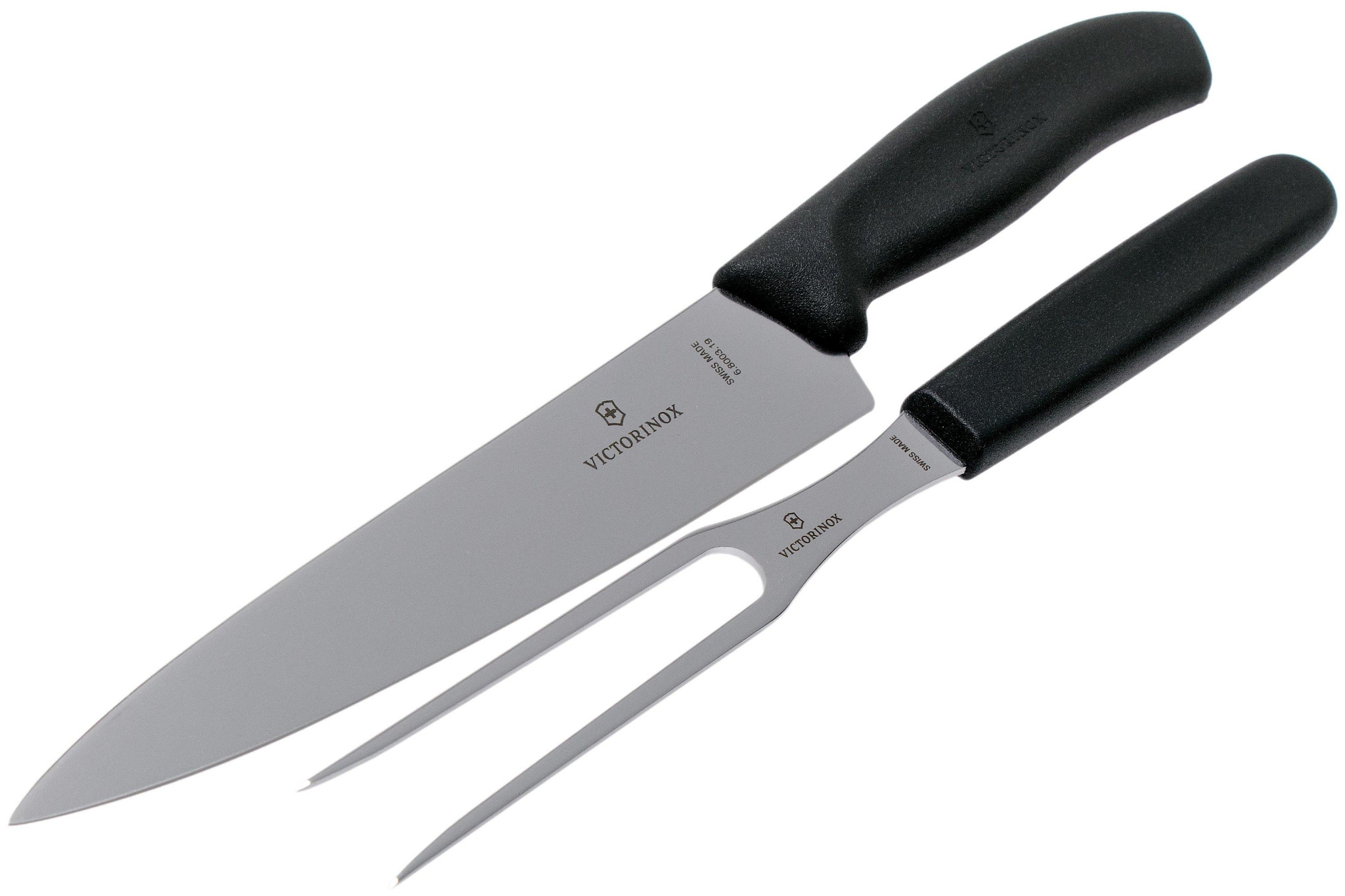 Set Victorinox Parrillero Swiss Classic de Cuchillo y Tenedor Trinchante en Caja De Regalo