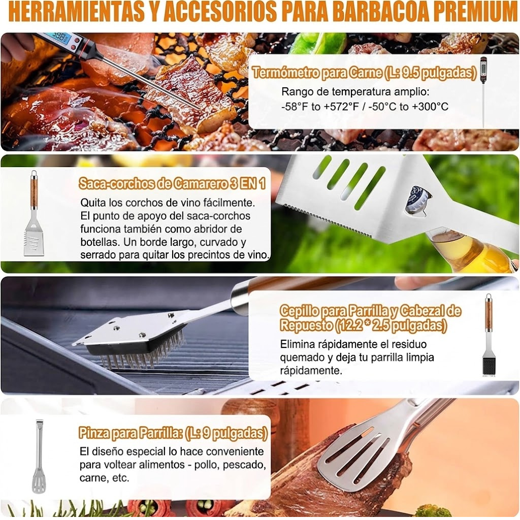 Set Parrillero Cifaisi con Maletin 38 Piezas