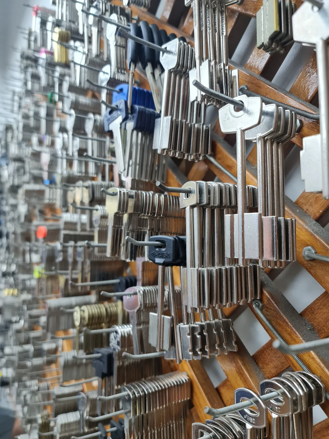 Pared de llaves de la tienda